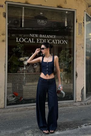 ROVENTE Sculpted Balloon Denim Trousers