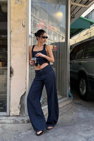 ROVENTE Sculpted Balloon Denim Trousers