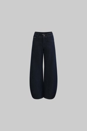 ROVENTE Sculpted Balloon Denim Trousers