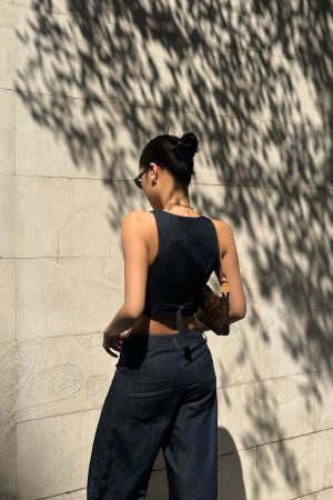 ROVENTE Sculpted Balloon Denim Trousers