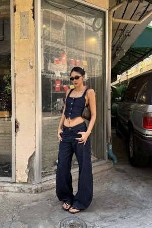 ROVENTE Sculpted Balloon Denim Trousers