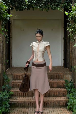 ROVENTE Sculpted Tie-Neck Corset Top