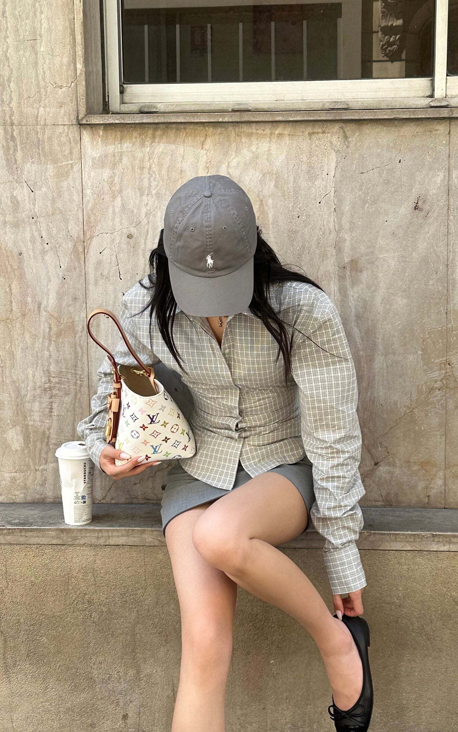 ROVENTE Sculpted Waist Plaid Shirt with Sharp Collar and Cinched Silhouette ROVENTE Sculpted Waist Plaid Shirt with Sharp Collar and Cinched Silhouette