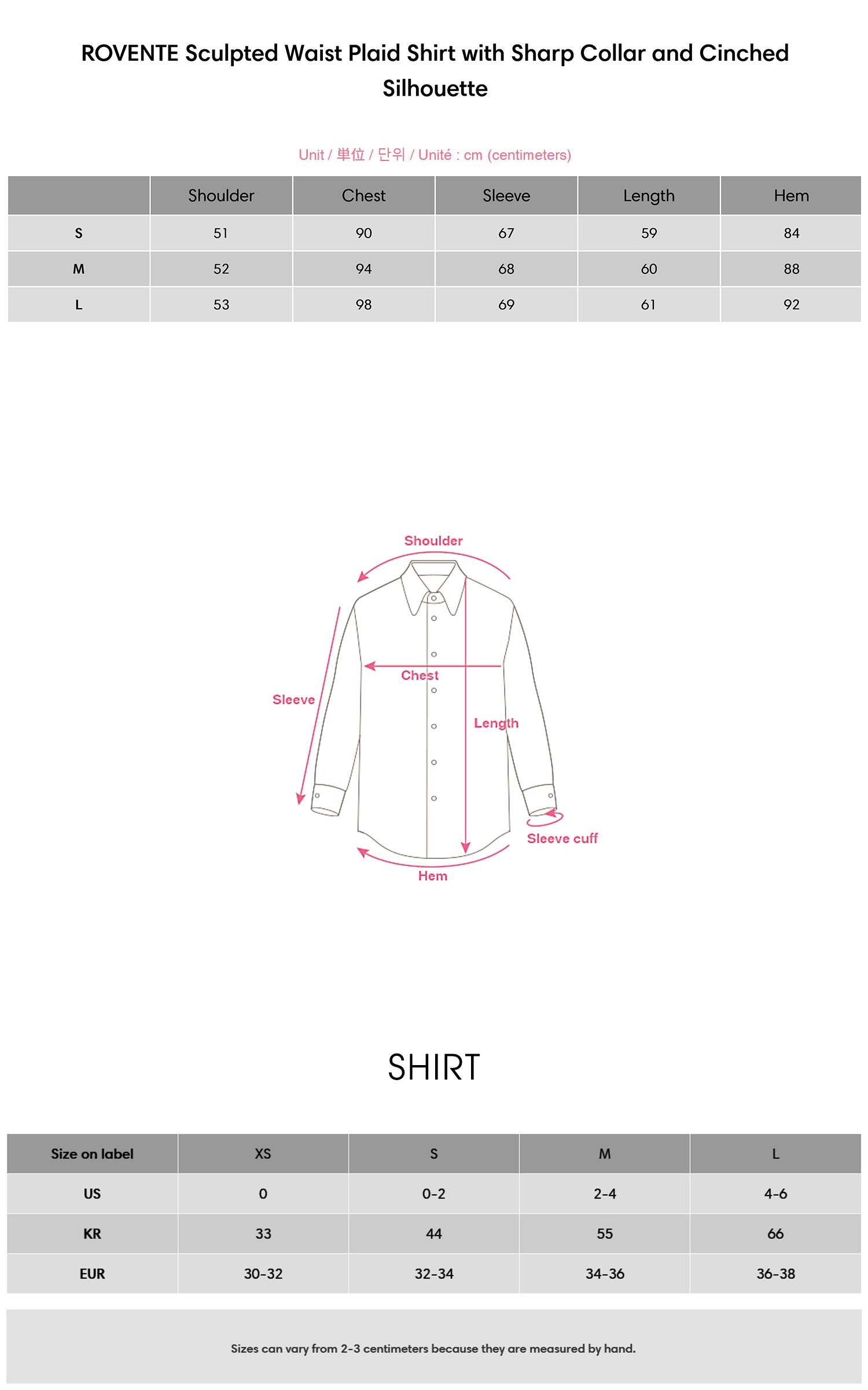 ROVENTE Sculpted Waist Plaid Shirt with Sharp Collar and Cinched Silhouette ROVENTE Sculpted Waist Plaid Shirt with Sharp Collar and Cinched Silhouette