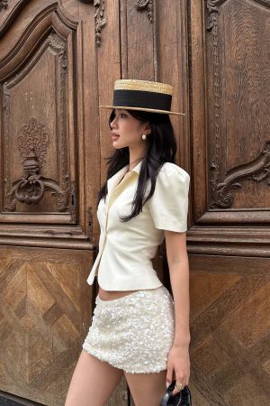 ROVENTE Sequin Embellished Mini Skirt