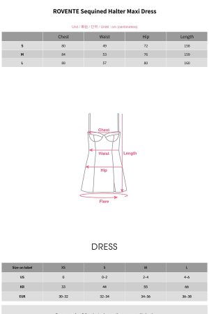 ROVENTE Sequined Halter Maxi Dress