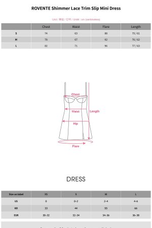 ROVENTE Shimmer Lace Trim Slip Mini Dress