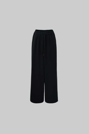 ROVENTE Soft-Fleece Wide-Leg Sweatpants