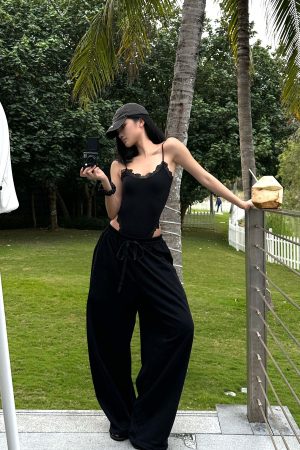 ROVENTE Soft-Fleece Wide-Leg Sweatpants