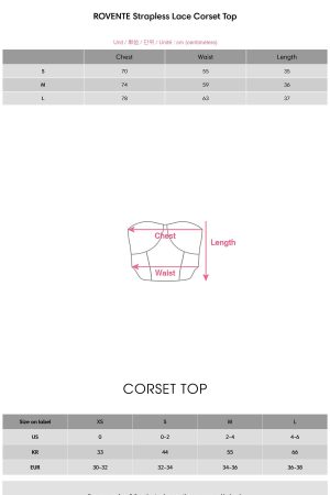 ROVENTE Strapless Lace Corset Top