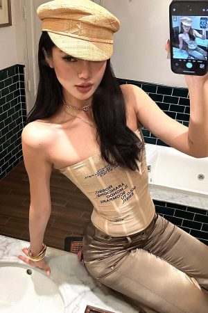 ROVENTE Strapless Mesh Corset Top