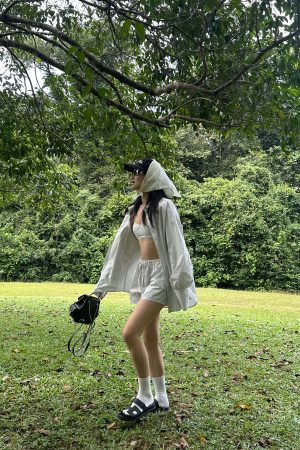 ROVENTE Striped Cotton Three-Piece Lounge Set