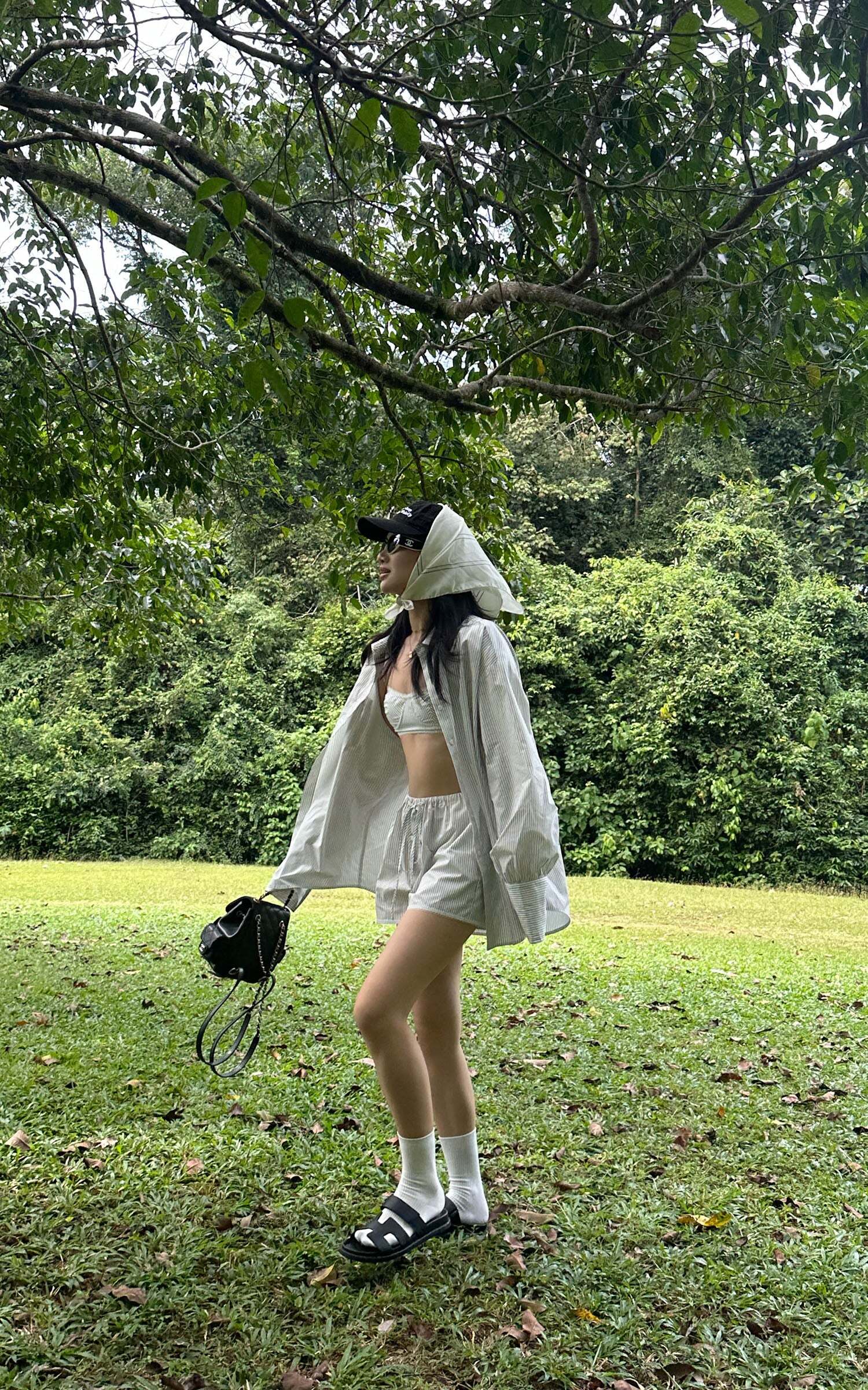 ROVENTE Striped Cotton Three-Piece Lounge Set ROVENTE Striped Cotton Three-Piece Lounge Set