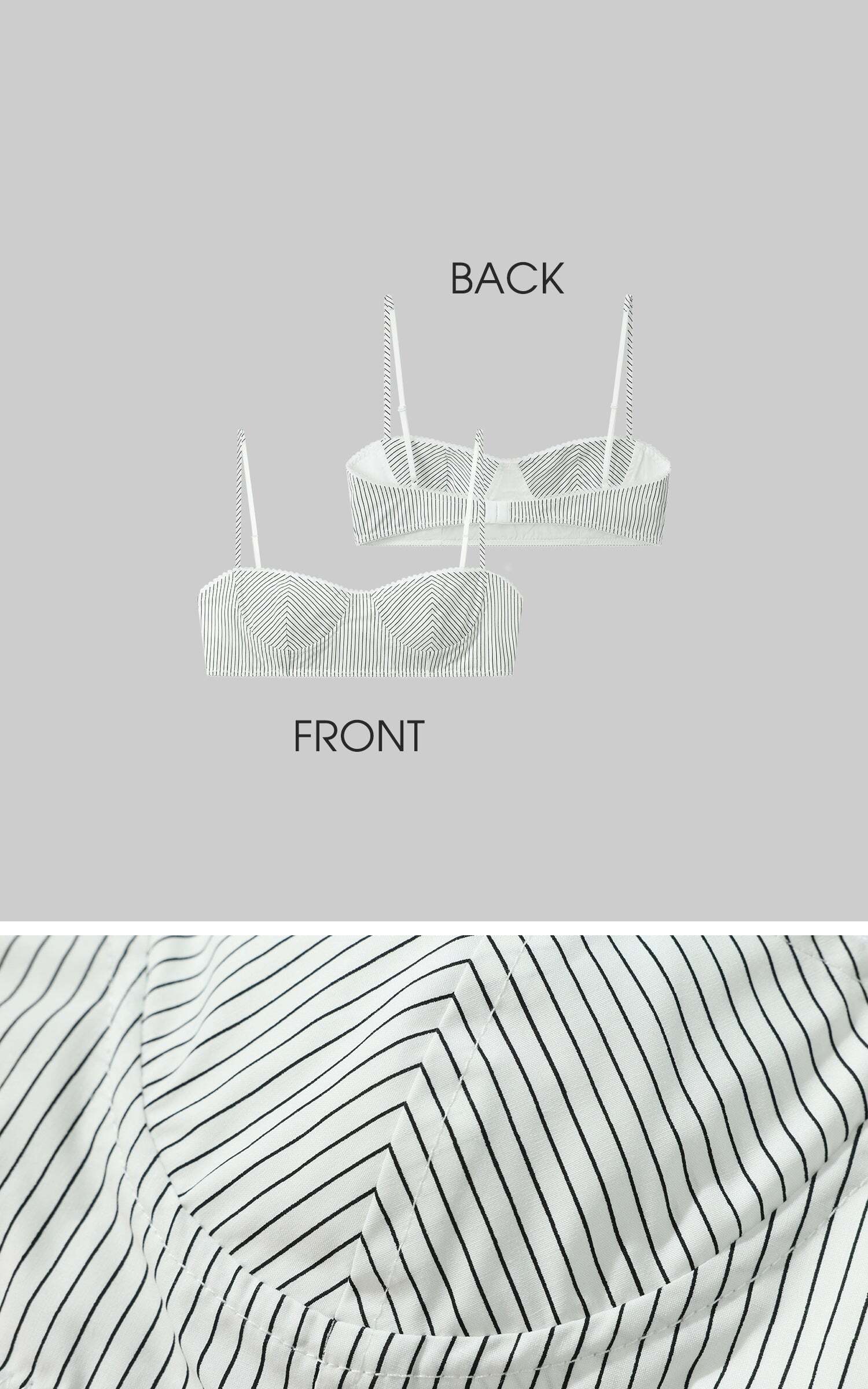 ROVENTE Striped Cotton Three-Piece Lounge Set ROVENTE Striped Cotton Three-Piece Lounge Set