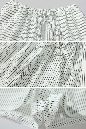 ROVENTE Striped Cotton Three-Piece Lounge Set