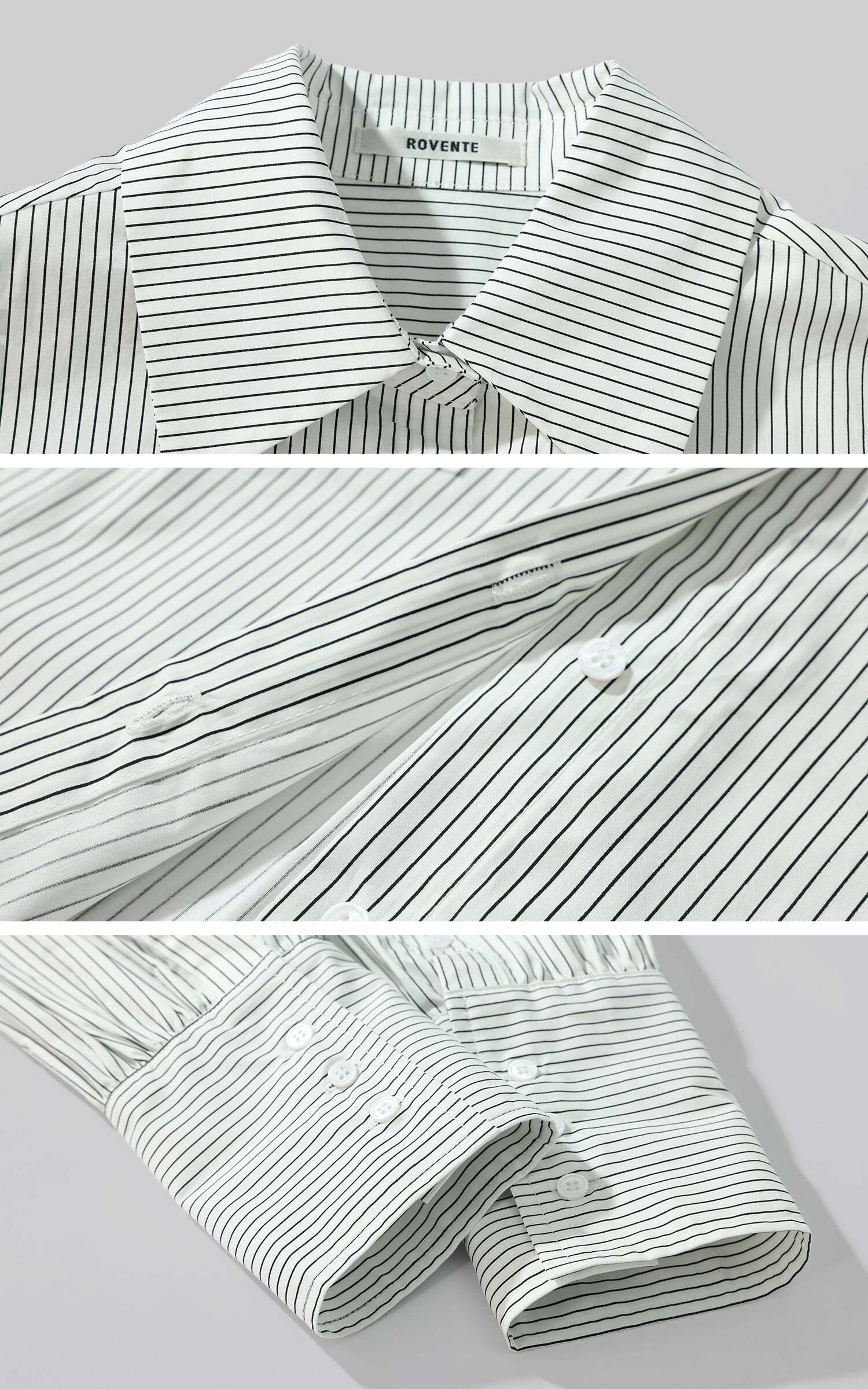 ROVENTE Striped Cotton Three-Piece Lounge Set ROVENTE Striped Cotton Three-Piece Lounge Set