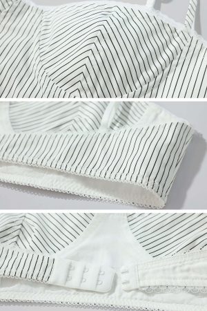 ROVENTE Striped Cotton Three-Piece Lounge Set