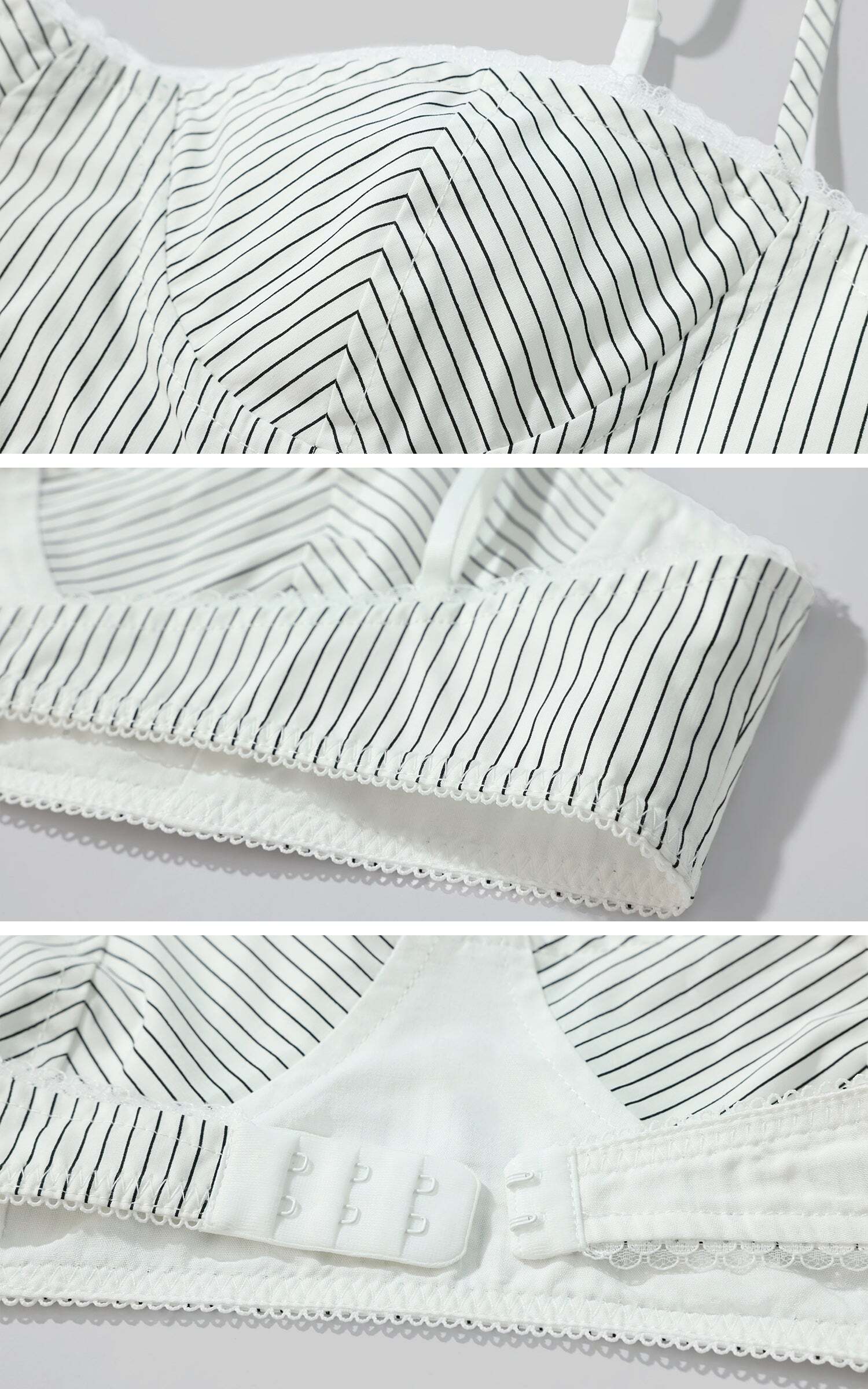 ROVENTE Striped Cotton Three-Piece Lounge Set ROVENTE Striped Cotton Three-Piece Lounge Set