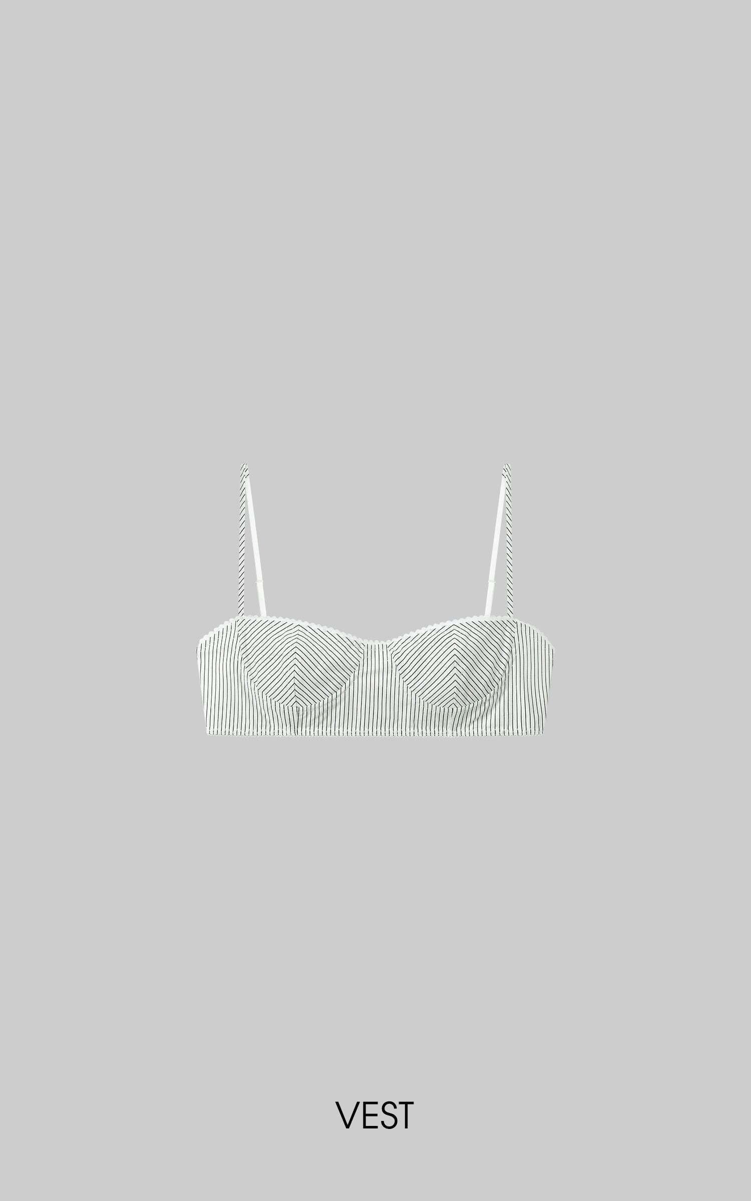 ROVENTE Striped Cotton Three-Piece Lounge Set ROVENTE Striped Cotton Three-Piece Lounge Set