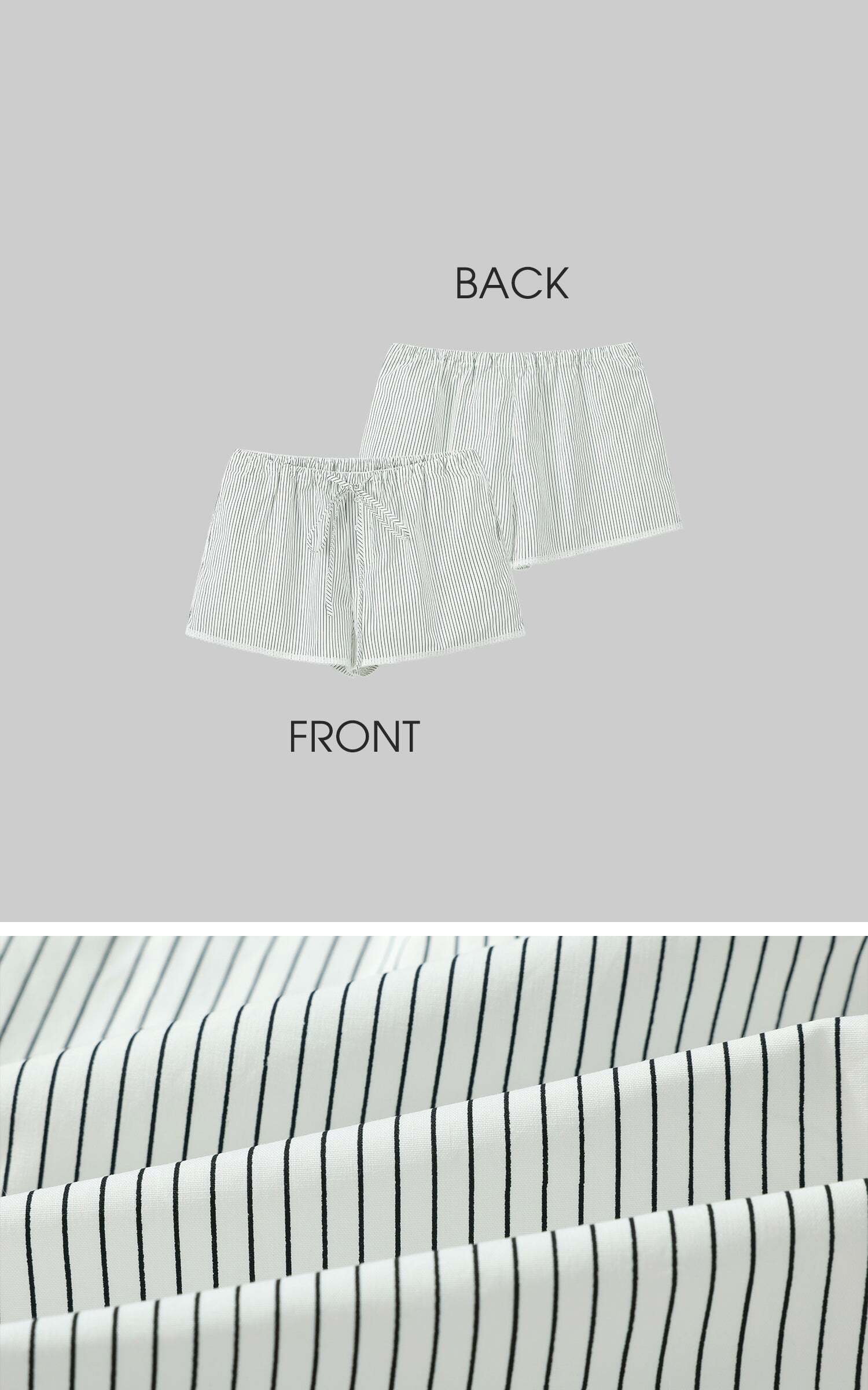 ROVENTE Striped Cotton Three-Piece Lounge Set ROVENTE Striped Cotton Three-Piece Lounge Set