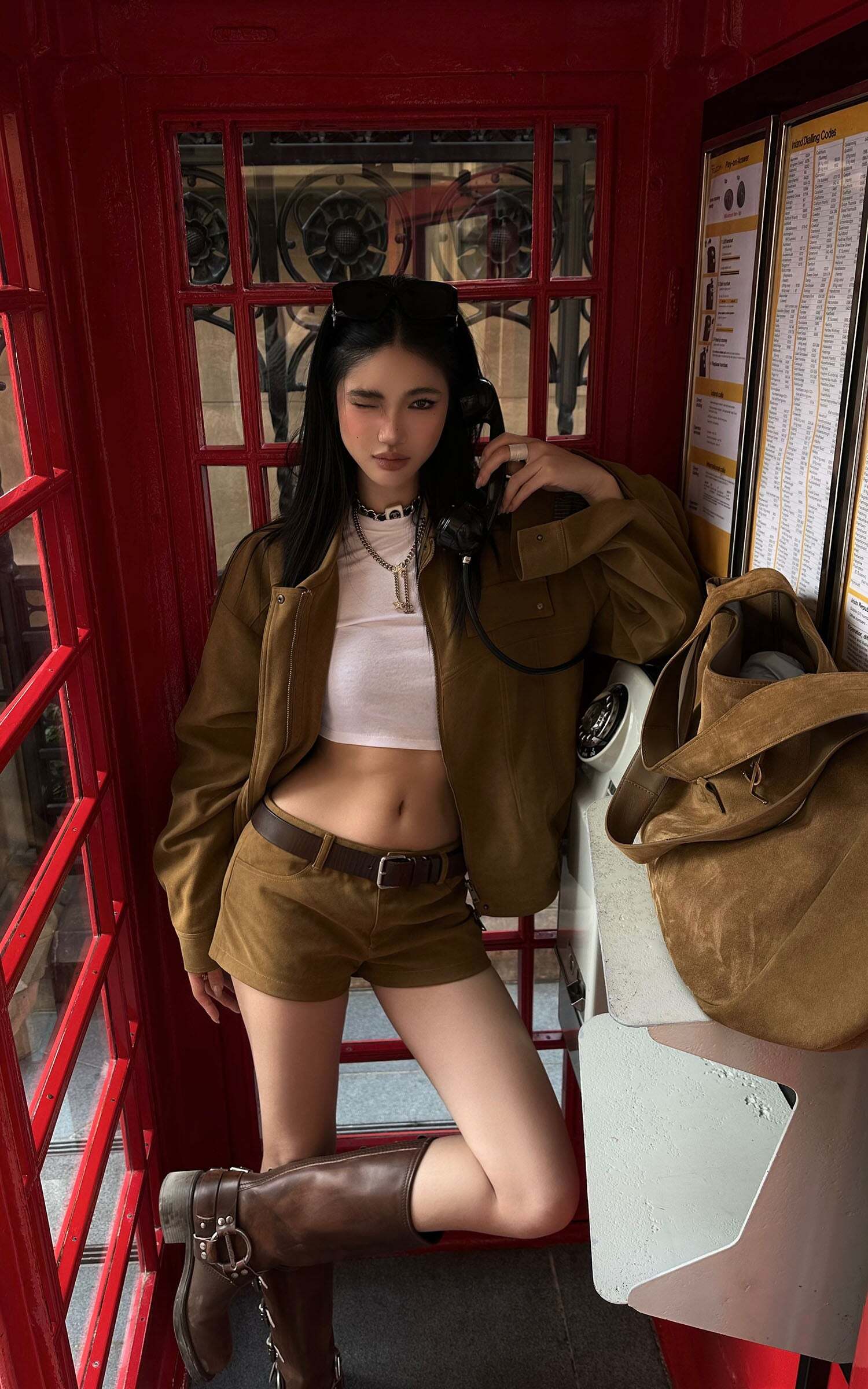 ROVENTE Suede Effect Jacket and Shorts Set ROVENTE Suede Effect Jacket and Shorts Set