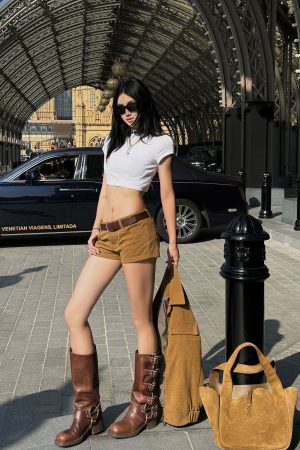 ROVENTE Suede Effect Jacket and Shorts Set