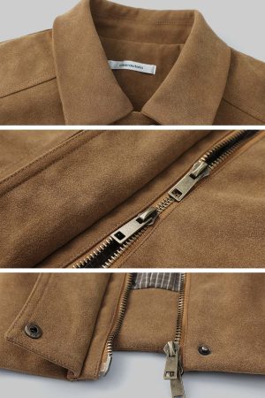 ROVENTE Suede Effect Jacket and Shorts Set