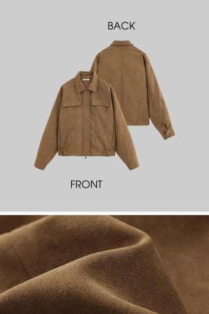 ROVENTE Suede Effect Jacket and Shorts Set