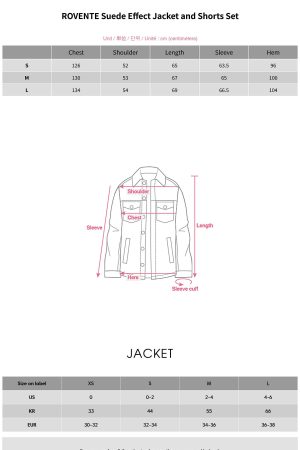 ROVENTE Suede Effect Jacket and Shorts Set