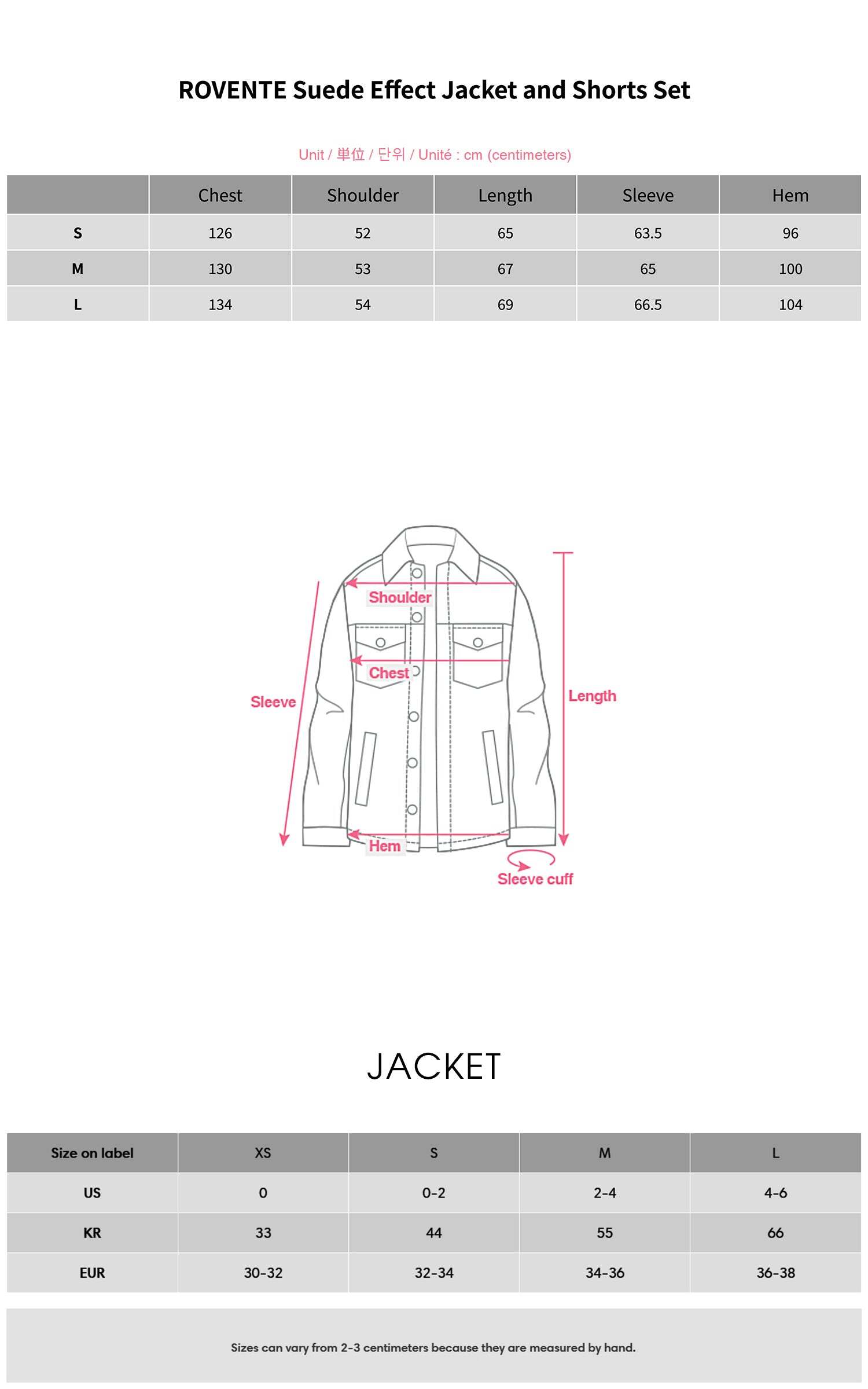 ROVENTE Suede Effect Jacket and Shorts Set ROVENTE Suede Effect Jacket and Shorts Set