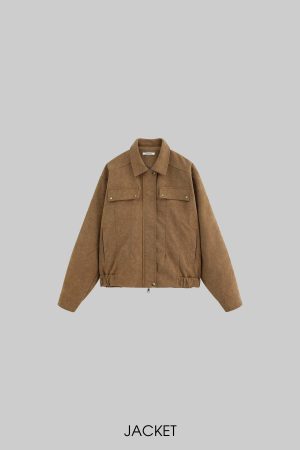 ROVENTE Suede Effect Jacket and Shorts Set