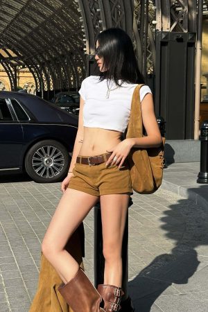 ROVENTE Suede Effect Jacket and Shorts Set