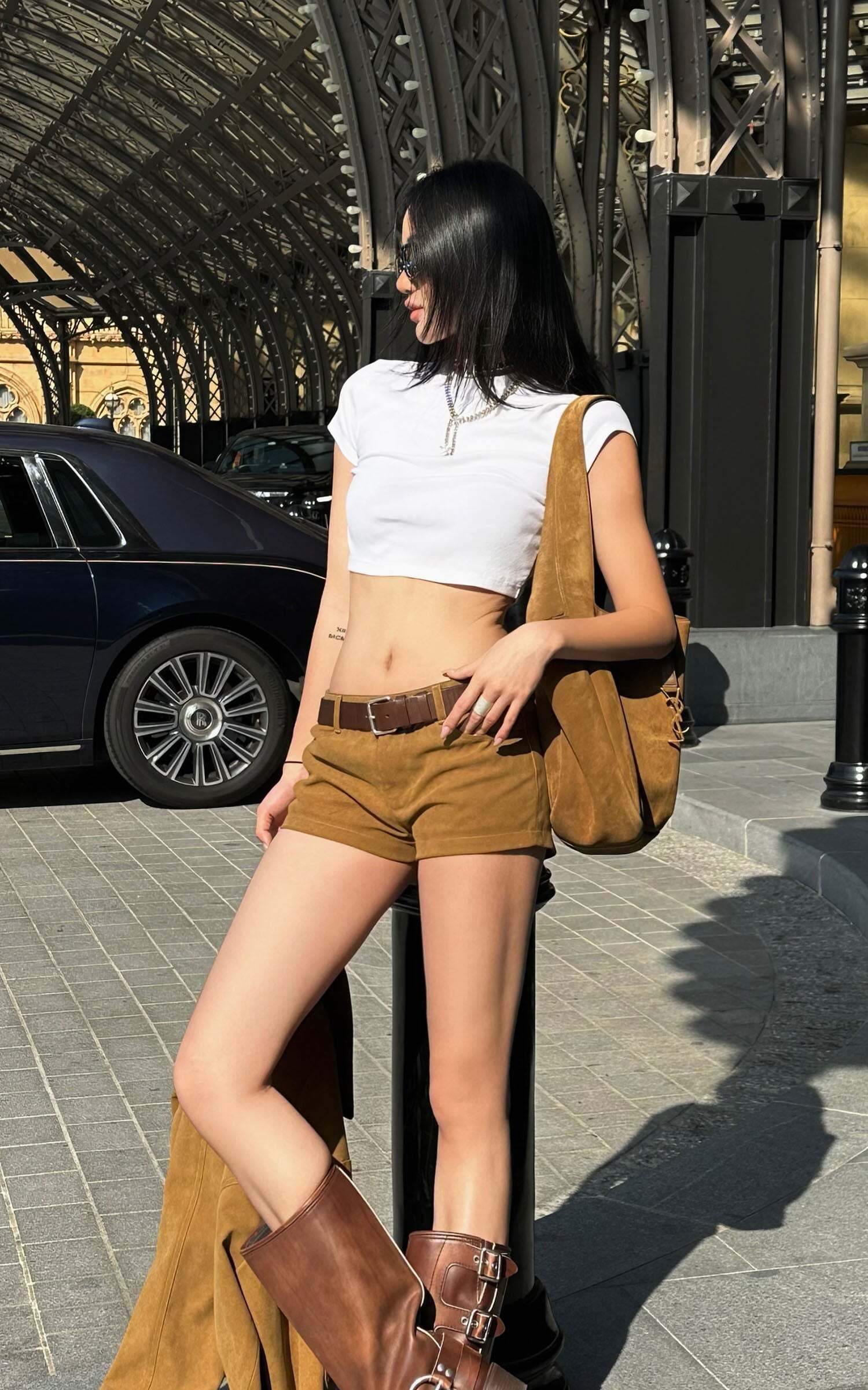 ROVENTE Suede Effect Jacket and Shorts Set ROVENTE Suede Effect Jacket and Shorts Set