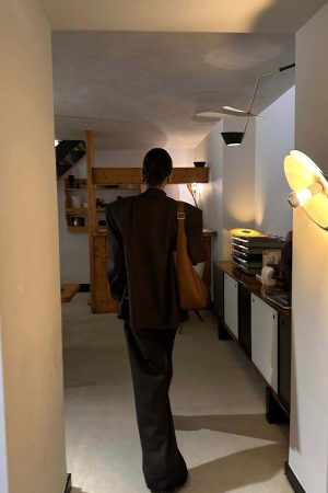 ROVENTE Tailored Pinstripe Suit Set with Blazer Corset and Wide Leg Pants