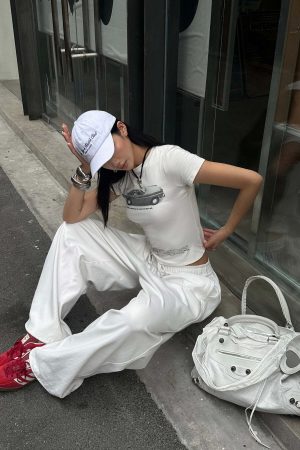 ROVENTE Vintage Car Graphic Baby Tee with Fitted Silhouette and Printed Text