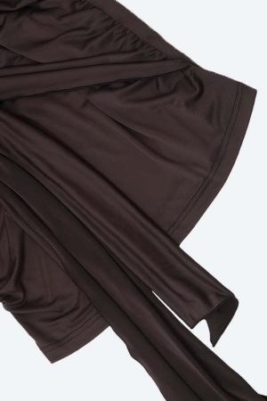 Ruched Halter Neck Mini Dress