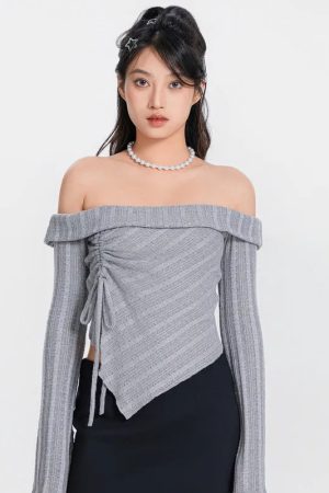 Ruched Off Shoulder Top