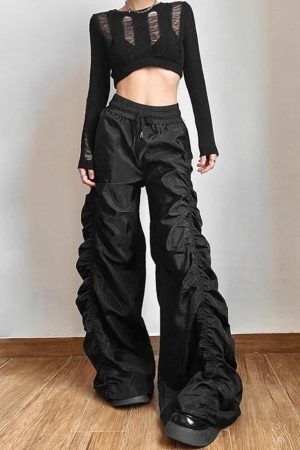Ruched Parachute Pants