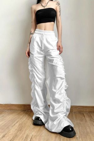 Ruched Parachute Pants