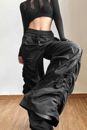 Ruched Parachute Pants