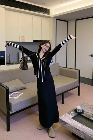 Sailor Top & Maxi Skirt Two Piece Set