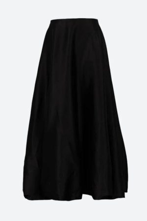 Satin Bubble Midi Skirt
