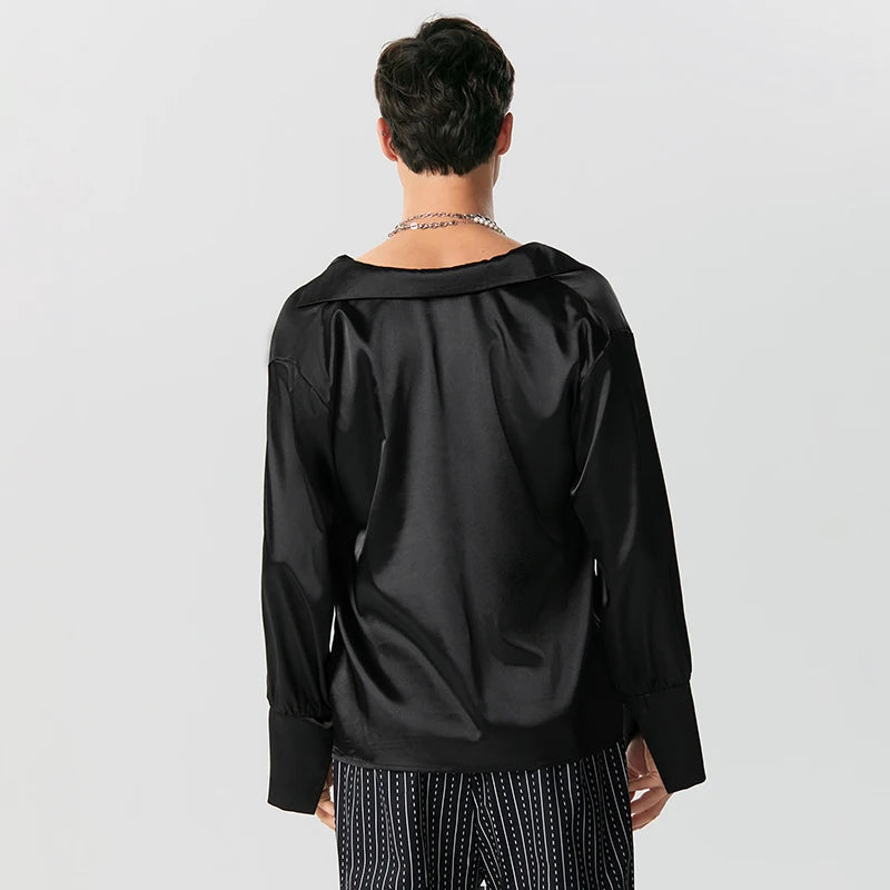 Satin Cowl Neck Shirt Satin Cowl Neck Shirt