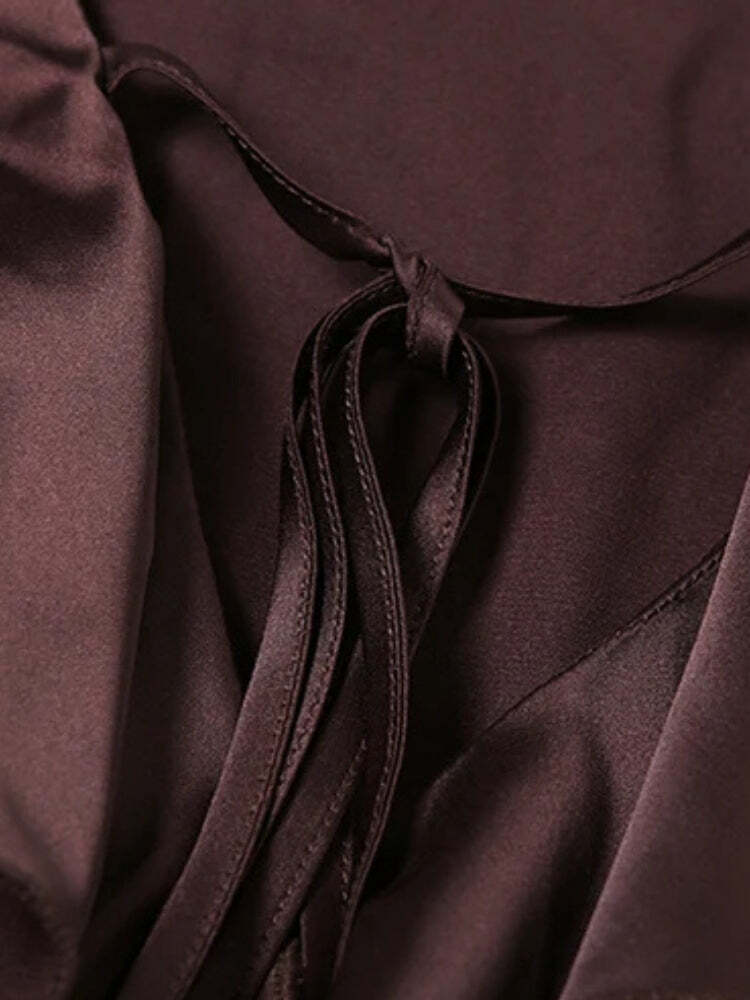 Satin Ruffled Mini Dress Satin Ruffled Mini Dress