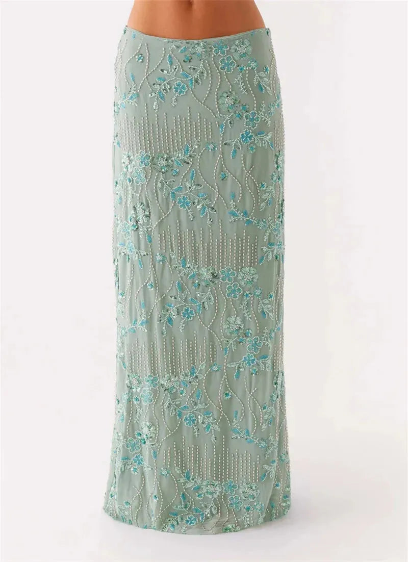 Sequin Embellished Maxi Skirt Sequin Embellished Maxi Skirt