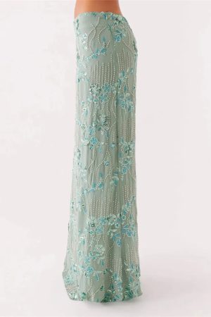 Sequin Embellished Maxi Skirt