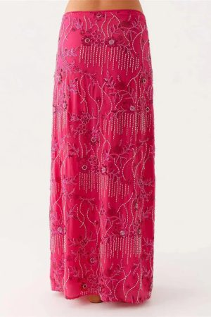 Sequin Embellished Maxi Skirt