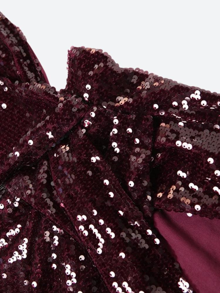 Sequined Backless Mini Dress Sequined Backless Mini Dress