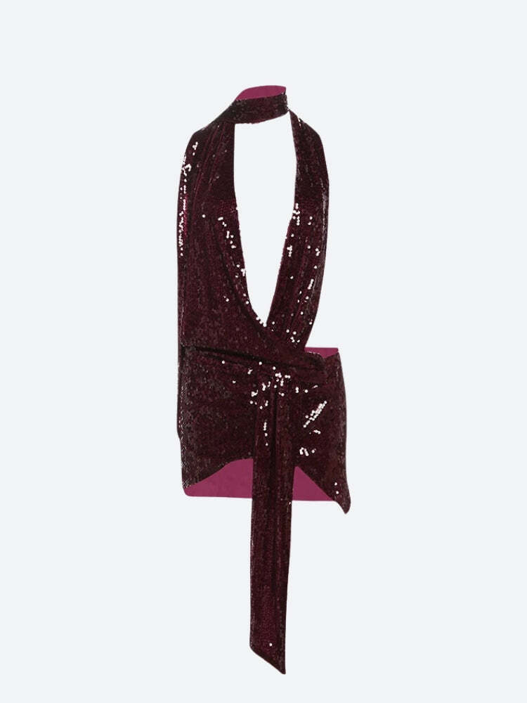 Sequined Backless Mini Dress Sequined Backless Mini Dress