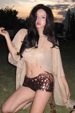 Sheer Backless Crop Top